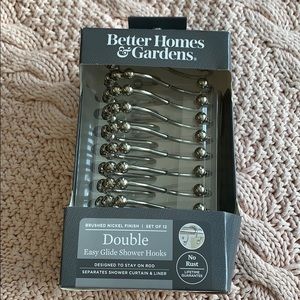 Brushed Nickel Shower Hooks